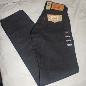 LEVIS 501 GENUINE AUTHENTIC MENS JEANS BLACK 30x34